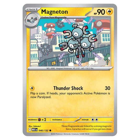 Magneton 046 card from the Pokemon set Mega Evolution - Base Set