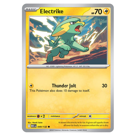 Electrike 049 card from the Pokemon set Mega Evolution - Base Set