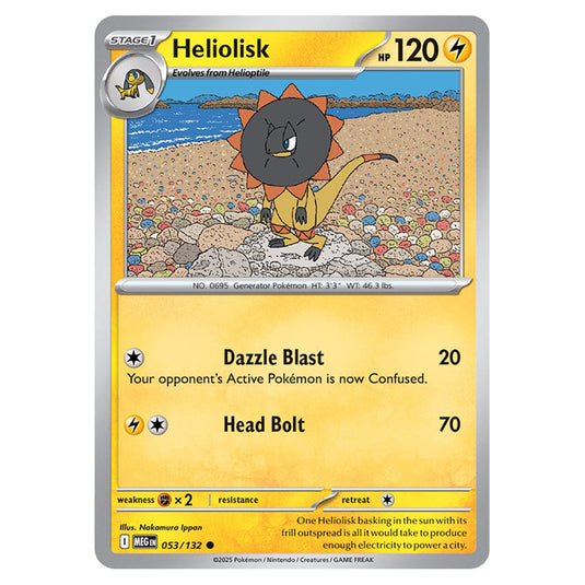 Heliolisk 053 card from the Pokemon set Mega Evolution - Base Set