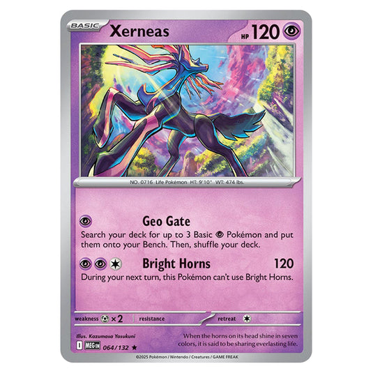 Xerneas 064 card from the Pokemon set Mega Evolution - Base Set