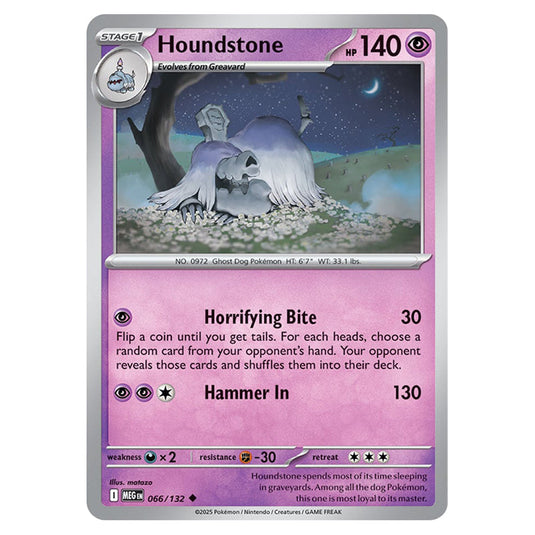 Houndstone 066 card from the Pokemon set Mega Evolution - Base Set