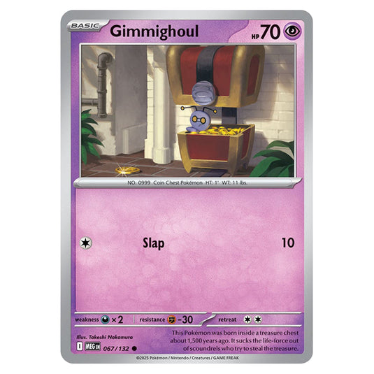 Gimmighoul 067 card from the Pokemon set Mega Evolution - Base Set