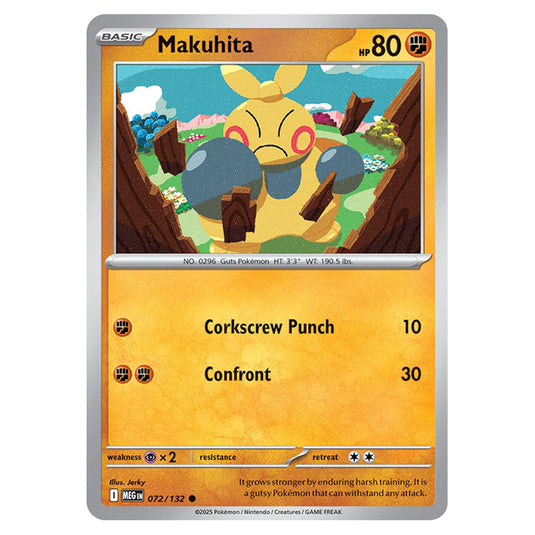 Makuhita 072 card from the Pokemon set Mega Evolution - Base Set
