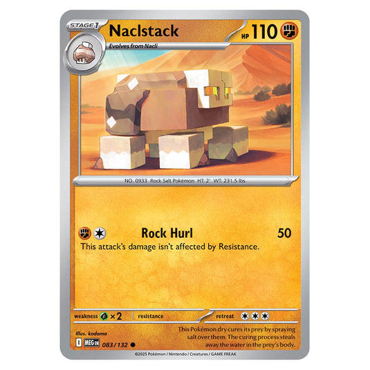 Naclstack 083 card from the Pokemon set Mega Evolution - Base Set