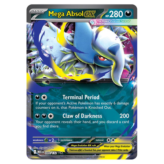 Mega Absolex 086 card from the Pokemon set Mega Evolution - Base Set