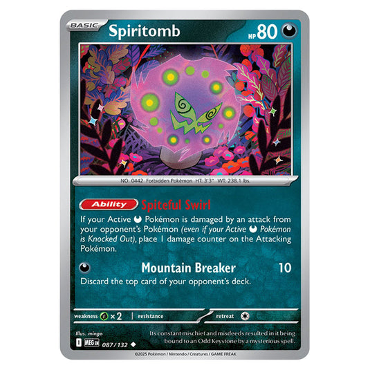 Spiritomb 087 card from the Pokemon set Mega Evolution - Base Set