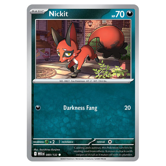 Nickit 089 card from the Pokemon set Mega Evolution - Base Set
