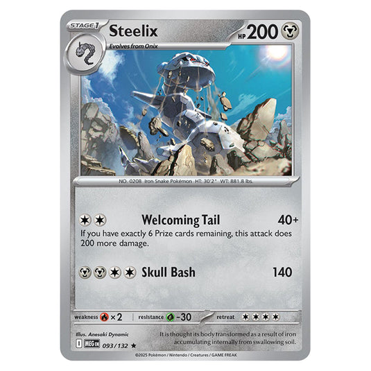 Steelix 093 card from the Pokemon set Mega Evolution - Base Set