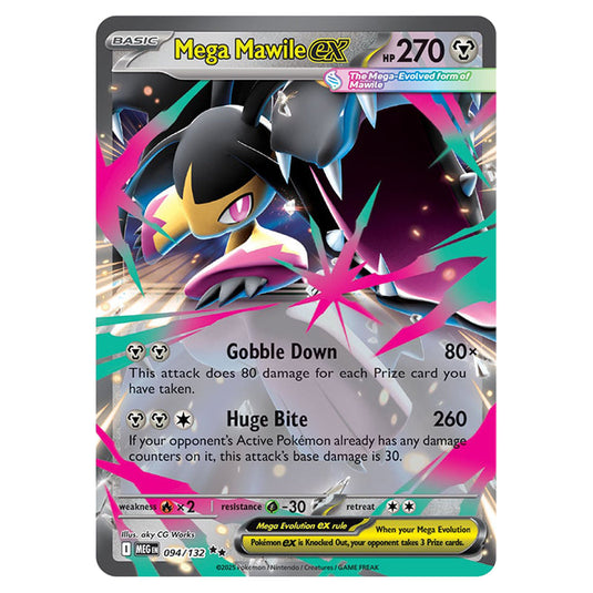 Mega Mawileex 094 card from the Pokemon set Mega Evolution - Base Set