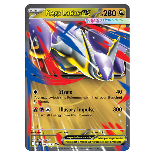 Mega Latiasex 100 card from the Pokemon set Mega Evolution - Base Set