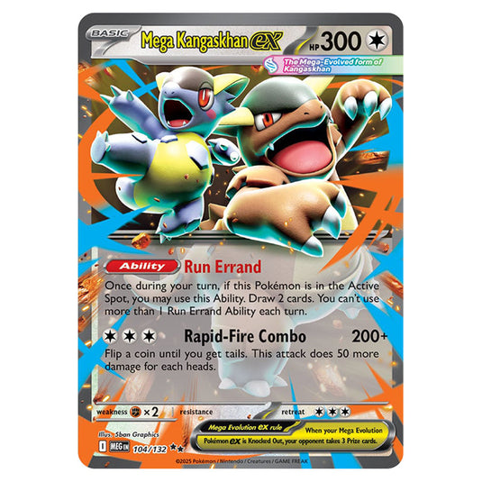 Mega Kangaskhanex 104 card from the Pokemon set Mega Evolution - Base Set