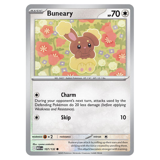 Buneary 107 card from the Pokemon set Mega Evolution - Base Set