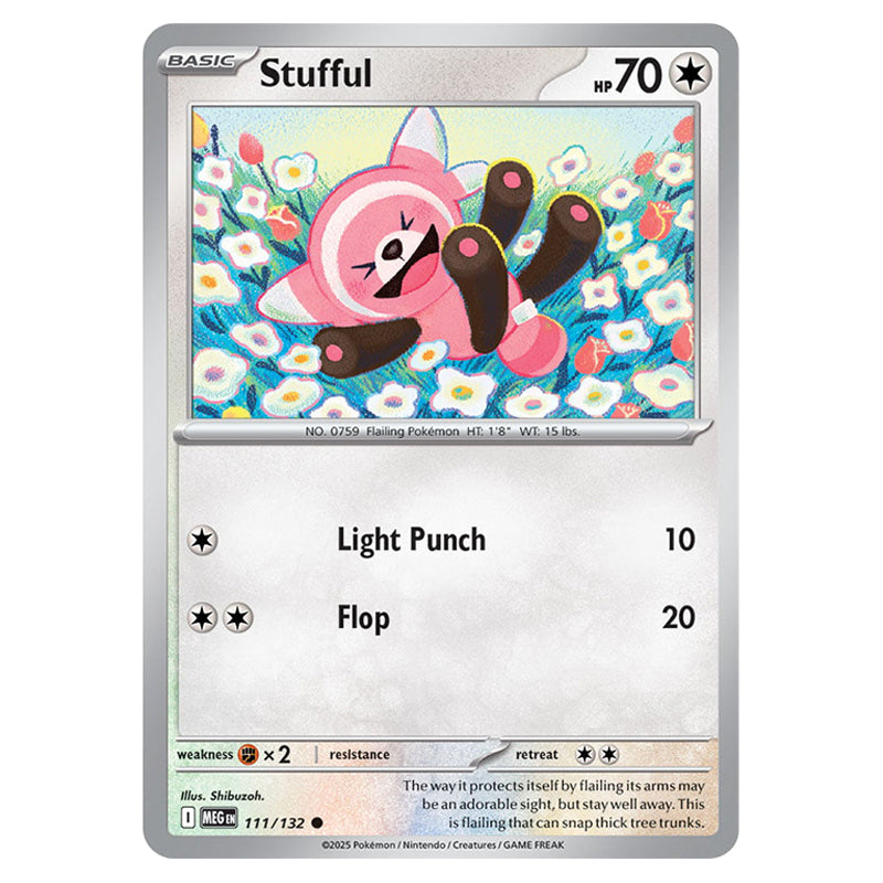 Stuffful Evolution Pokemon - Mega Evolution - Base Set - Stufful - 111/132