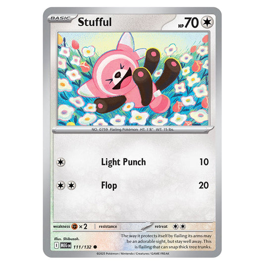 Stufful 111 card from the Pokemon set Mega Evolution - Base Set