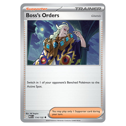 Boss's Orders [Ghetsis] 114 card from the Pokemon set Mega Evolution - Base Set