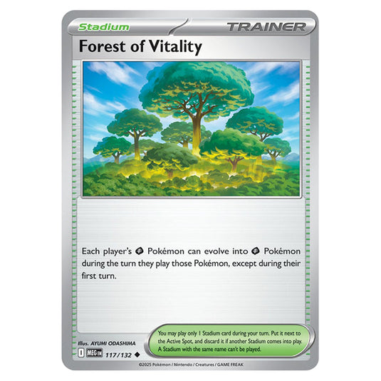 Forest of Vitality 117 card from the Pokemon set Mega Evolution - Base Set