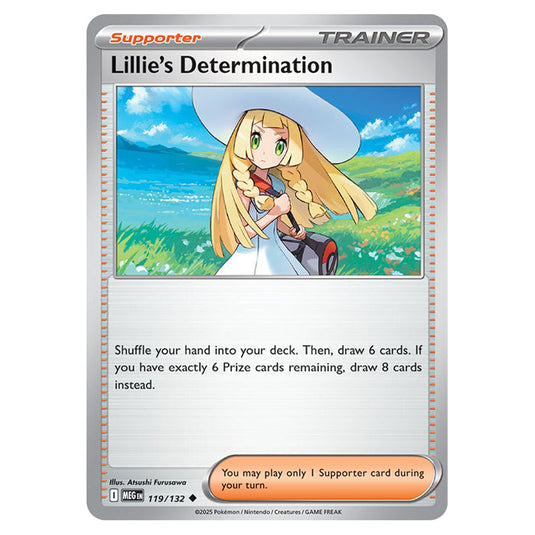 Lillie's Determination 119 card from the Pokemon set Mega Evolution - Base Set