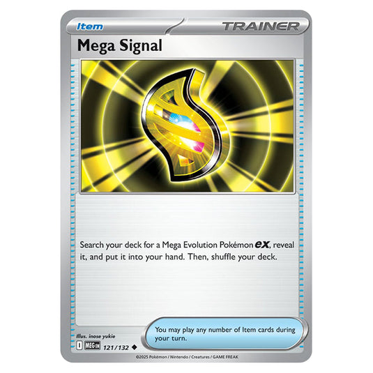Mega Signal 121 card from the Pokemon set Mega Evolution - Base Set