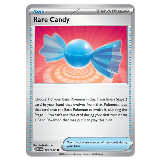 Rare Candy 125 card from the Pokemon set Mega Evolution - Base Set