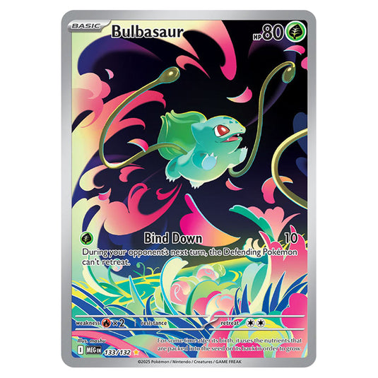 Bulbasaur 133 card from the Pokemon set Mega Evolution - Base Set