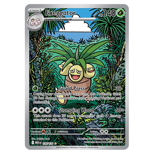 Exeggutor 135 card from the Pokemon set Mega Evolution - Base Set