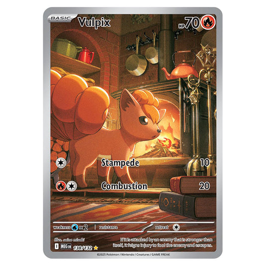 Vulpix 138 card from the Pokemon set Mega Evolution - Base Set