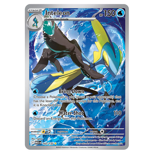 Inteleon 142 card from the Pokemon set Mega Evolution - Base Set