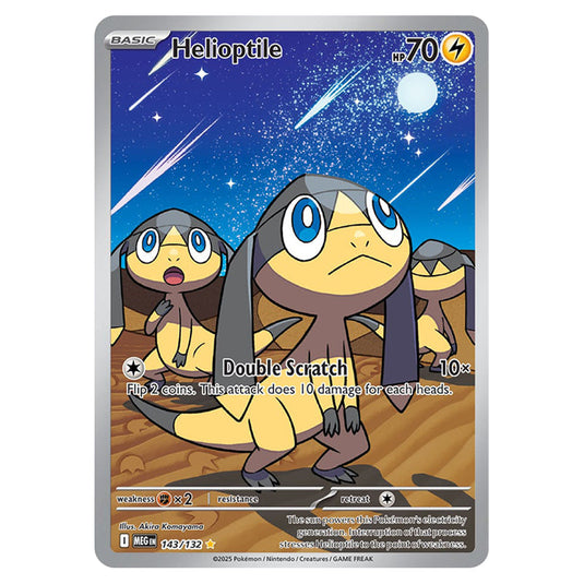 Helioptile 143 card from the Pokemon set Mega Evolution - Base Set
