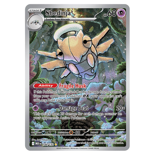 Shedinja 144 card from the Pokemon set Mega Evolution - Base Set