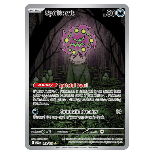 Spiritomb 148 card from the Pokemon set Mega Evolution - Base Set
