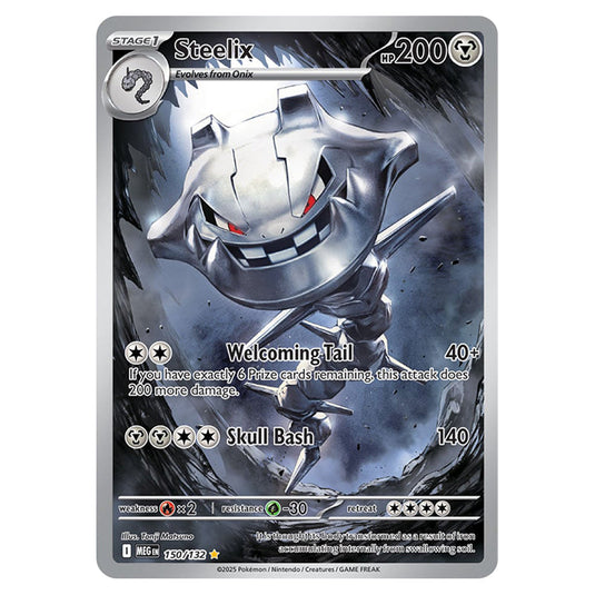 Steelix 150 card from the Pokemon set Mega Evolution - Base Set