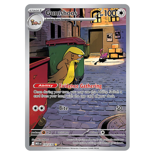 Gumshoos 153 card from the Pokemon set Mega Evolution - Base Set