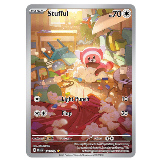 Stufful 154 card from the Pokemon set Mega Evolution - Base Set