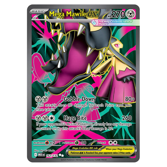 Mega Mawileex 162 card from the Pokemon set Mega Evolution - Base Set