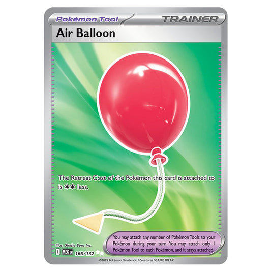 Air Balloon 166 card from the Pokemon set Mega Evolution - Base Set