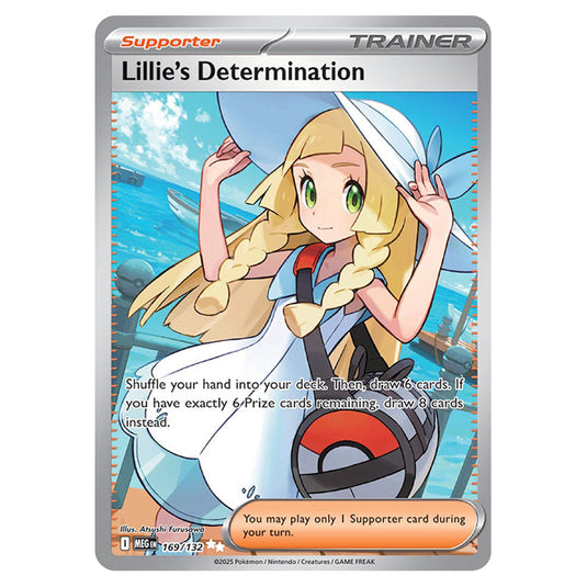 Lillie's Determination 169 card from the Pokemon set Mega Evolution - Base Set