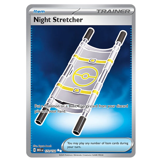 Night Stretcher 173 card from the Pokemon set Mega Evolution - Base Set