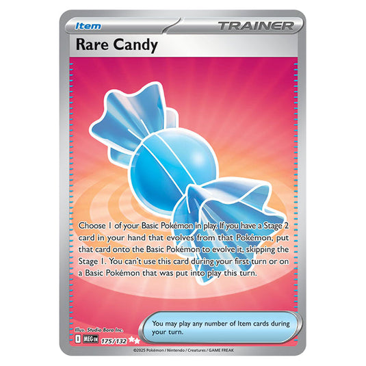 Rare Candy 175 card from the Pokemon set Mega Evolution - Base Set