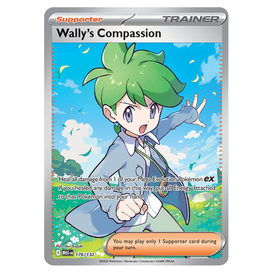 Wally's Compassion 176 card from the Pokemon set Mega Evolution - Base Set