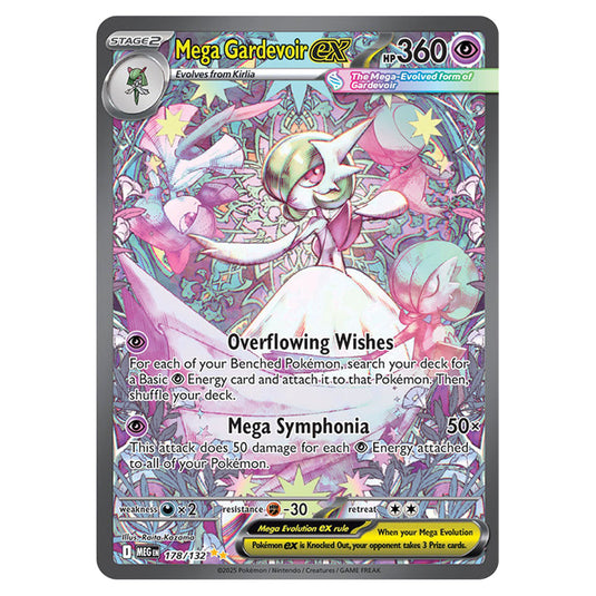 Mega Gardevoirex 178 card from the Pokemon set Mega Evolution - Base Set