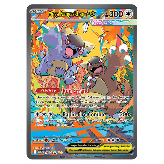 Mega Kangaskhanex 182 card from the Pokemon set Mega Evolution - Base Set