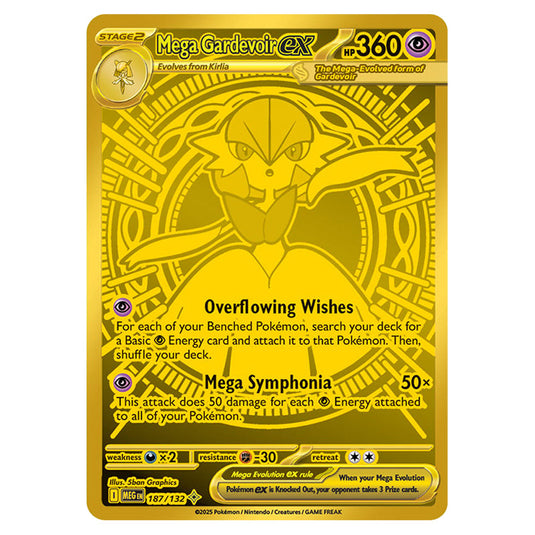 Mega Gardevoirex 187 card from the Pokemon set Mega Evolution - Base Set