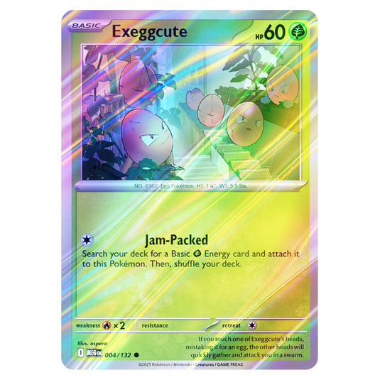 Pokemon - Mega Evolution - Base Set - Exeggcute - 004/132 - (Reverse Holo)