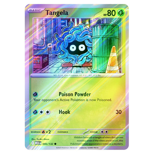 Pokemon - Mega Evolution - Base Set - Tangela - 006/132 - (Reverse Holo)
