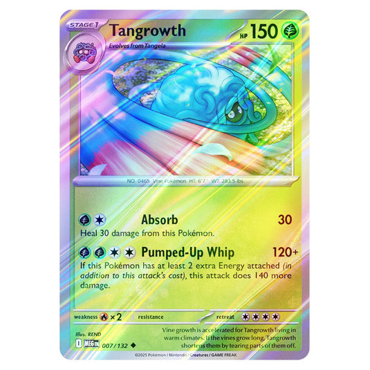 Pokemon - Mega Evolution - Base Set - Tangrowth - 007/132 - (Reverse H Pokemon - Mega Evolution - Base Set - Tangrowth - 007/132 - (Reverse H