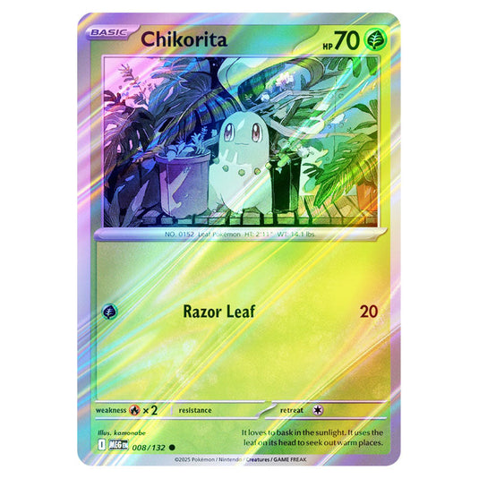 Pokemon - Mega Evolution - Base Set - Chikorita - 008/132 - (Reverse Holo)