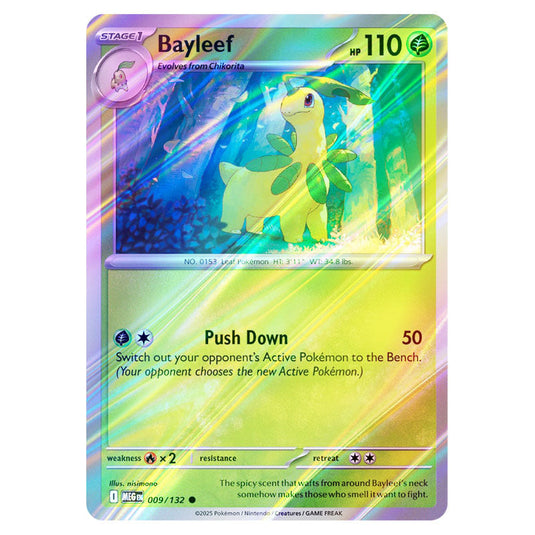 Pokemon - Mega Evolution - Base Set - Bayleef - 009/132 - (Reverse Holo)