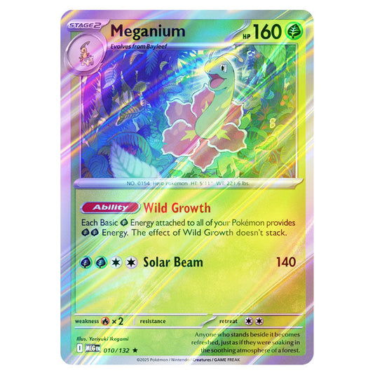 Pokemon - Mega Evolution - Base Set - Meganium - 010/132 - (Reverse Holo)