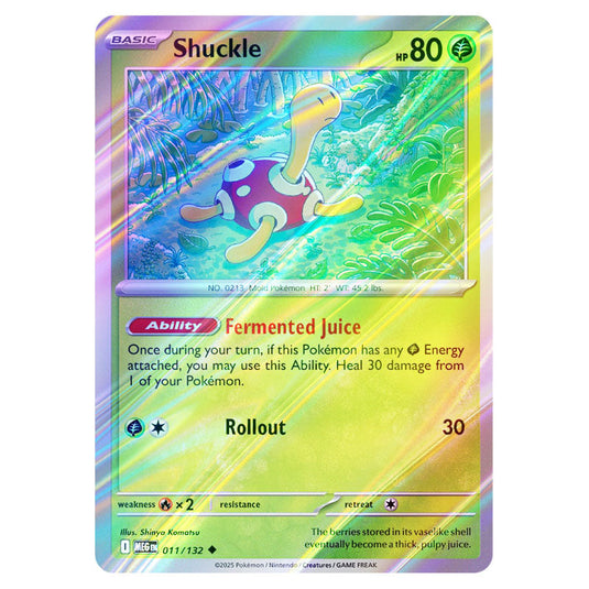 Pokemon - Mega Evolution - Base Set - Shuckle - 011/132 - (Reverse Holo)