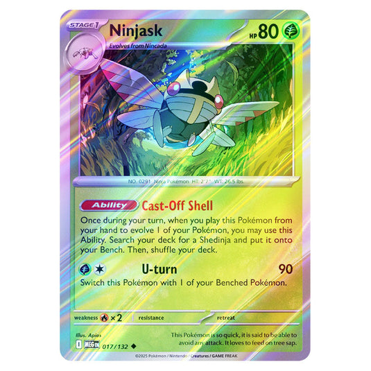 Pokemon - Mega Evolution - Base Set - Ninjask - 017/132 - (Reverse Holo)